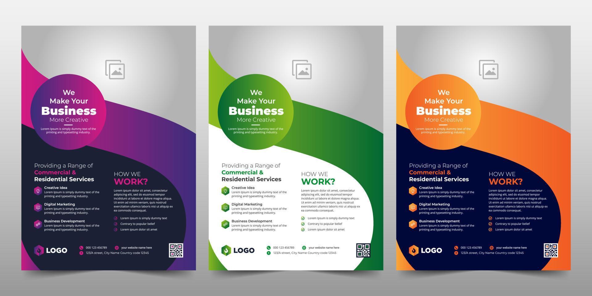 Creative Corporate Business Flyer Poster Brochure Template vector