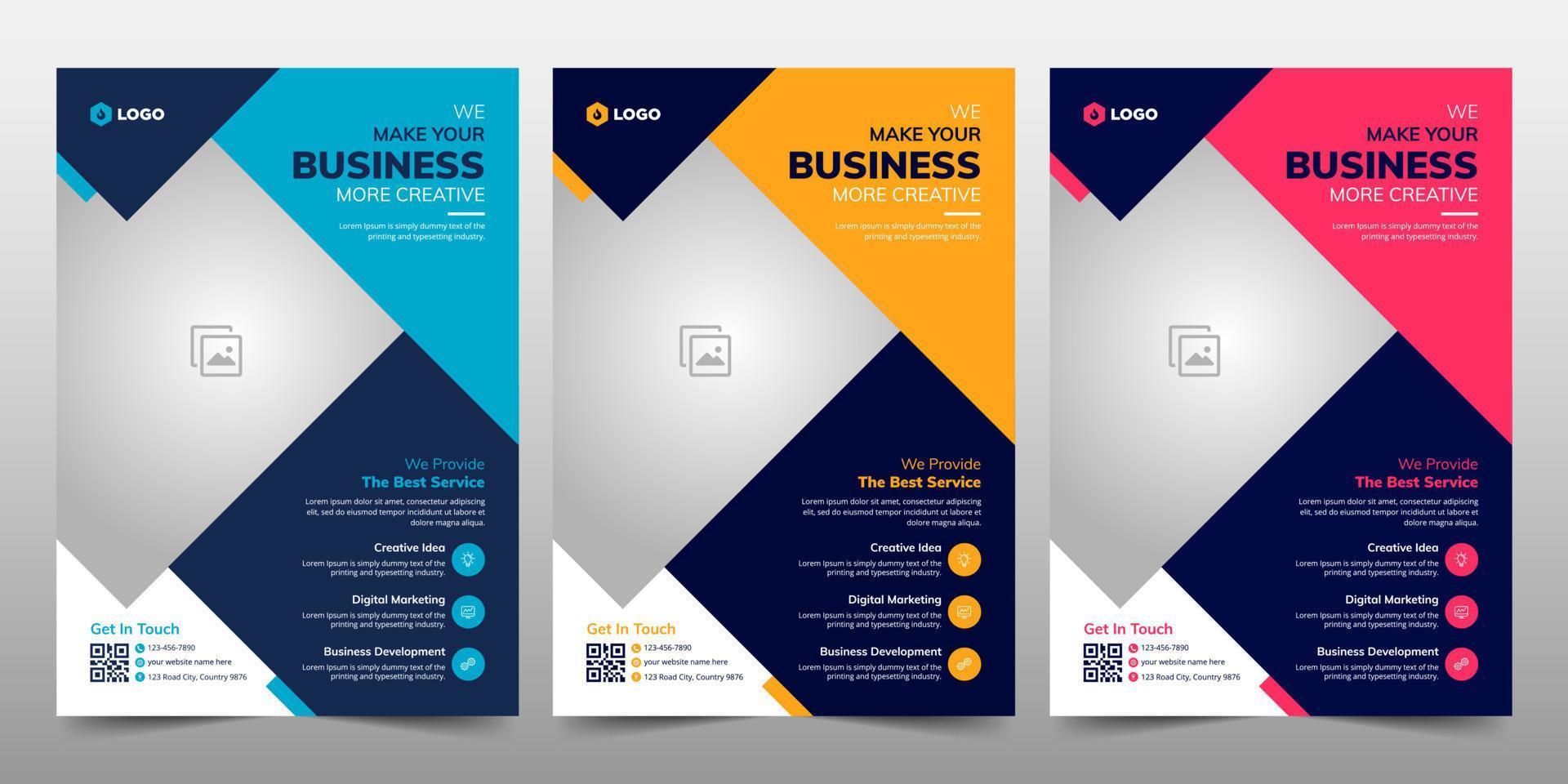 Creative Corporate Business Flyer Brochure Template Design, abstract business flyer, vector template design