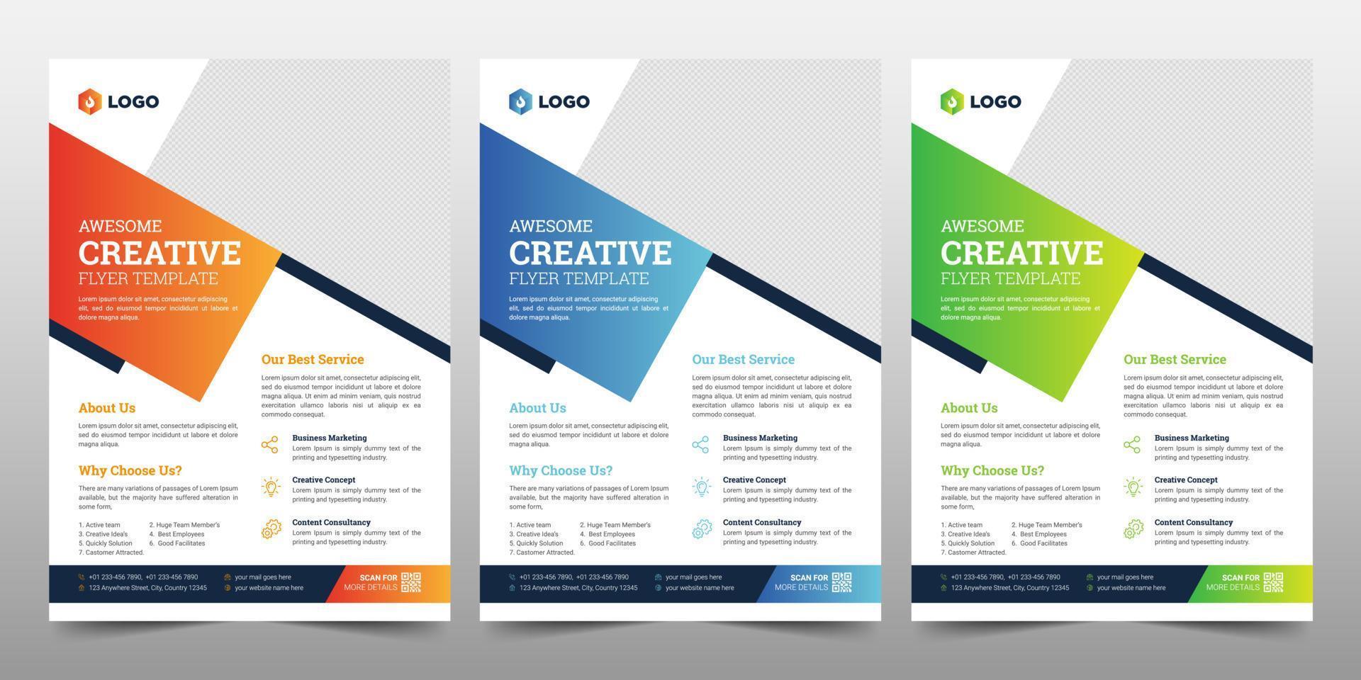 Creative Corporate Business Flyer Poster Brochure Template vector