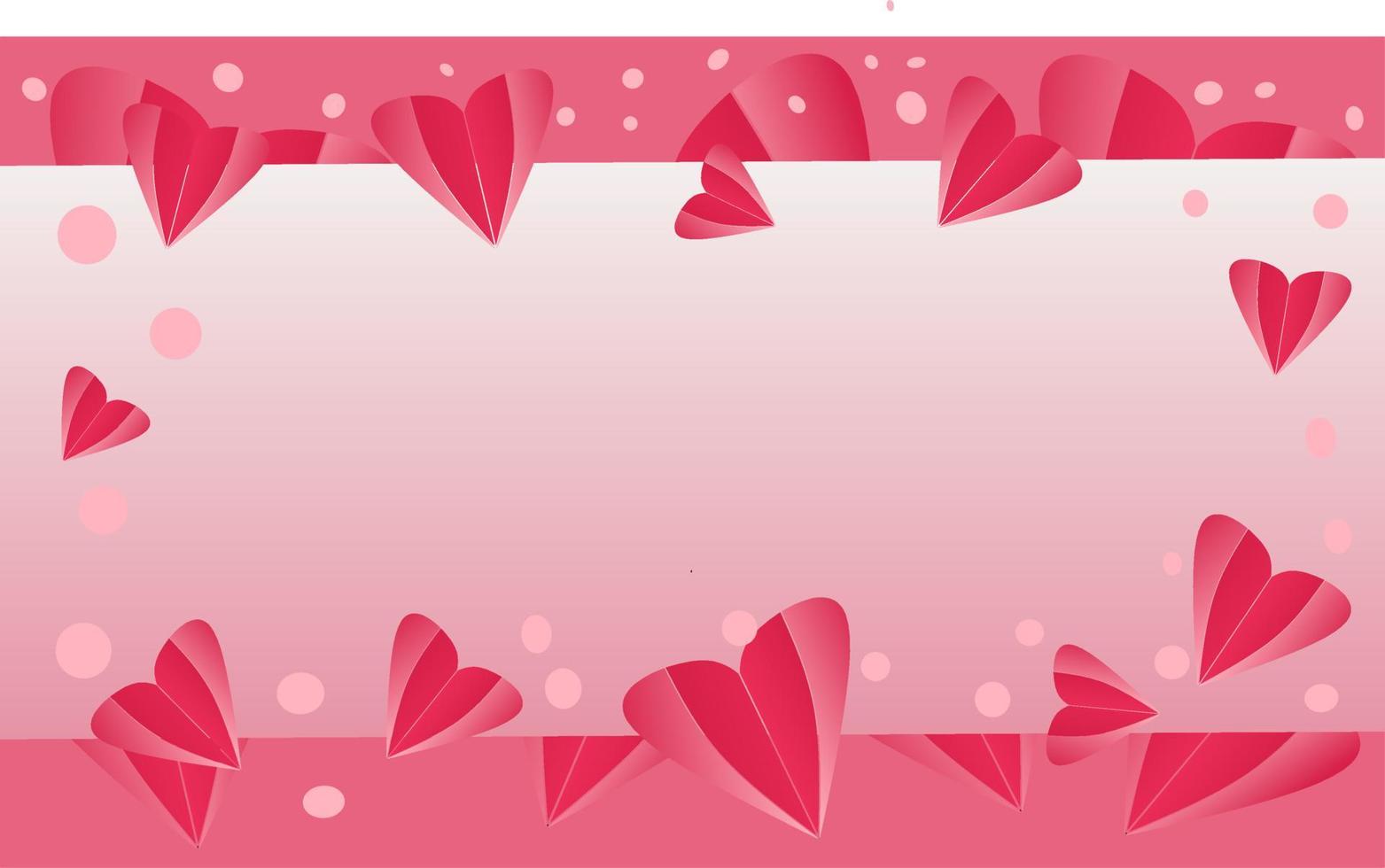 fondo del día de san valentín. feliz diseño de fondo del día de san valentín con elementos románticos en forma de corazón. para tarjetas de felicitación, pancartas, carteles, etc. vector