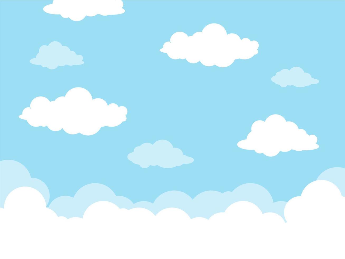 Blue sky with clouds background elegant vector