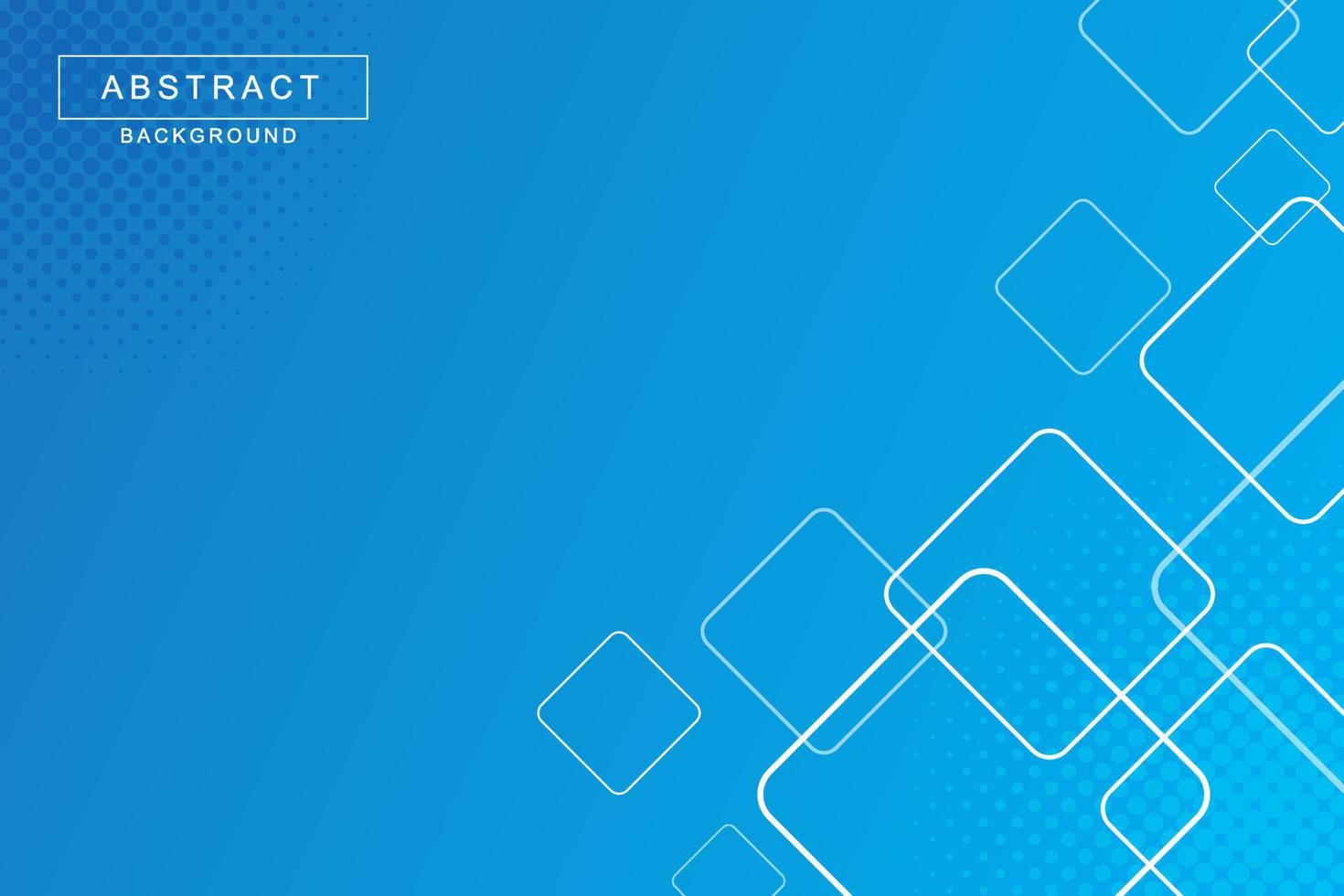 Abstract modern blue background with rectangle decoration. vector