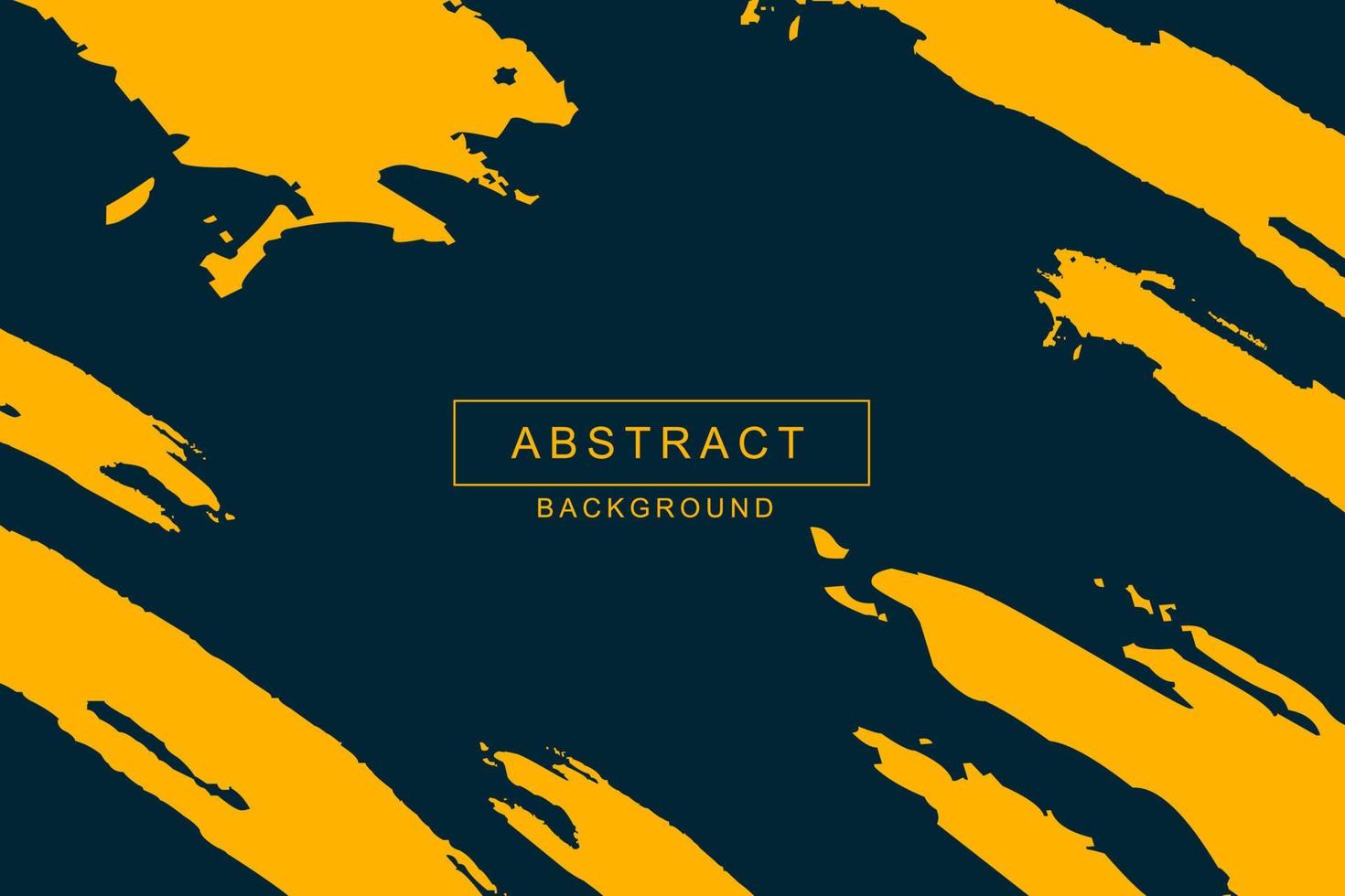 Black and yellow abstract brush grunge background vector