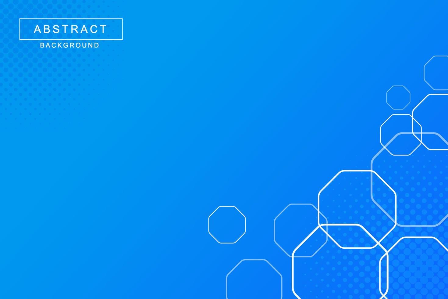 Blue abstract background with polygonal shape vector