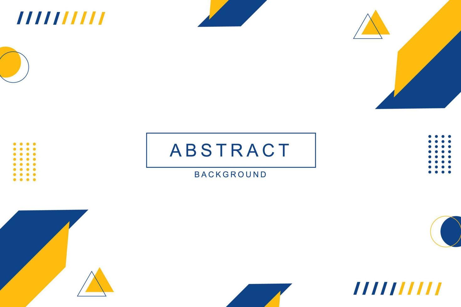 Abstract blue and yellow geometric background vector