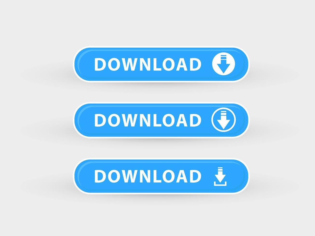 Flat design download label collection vector