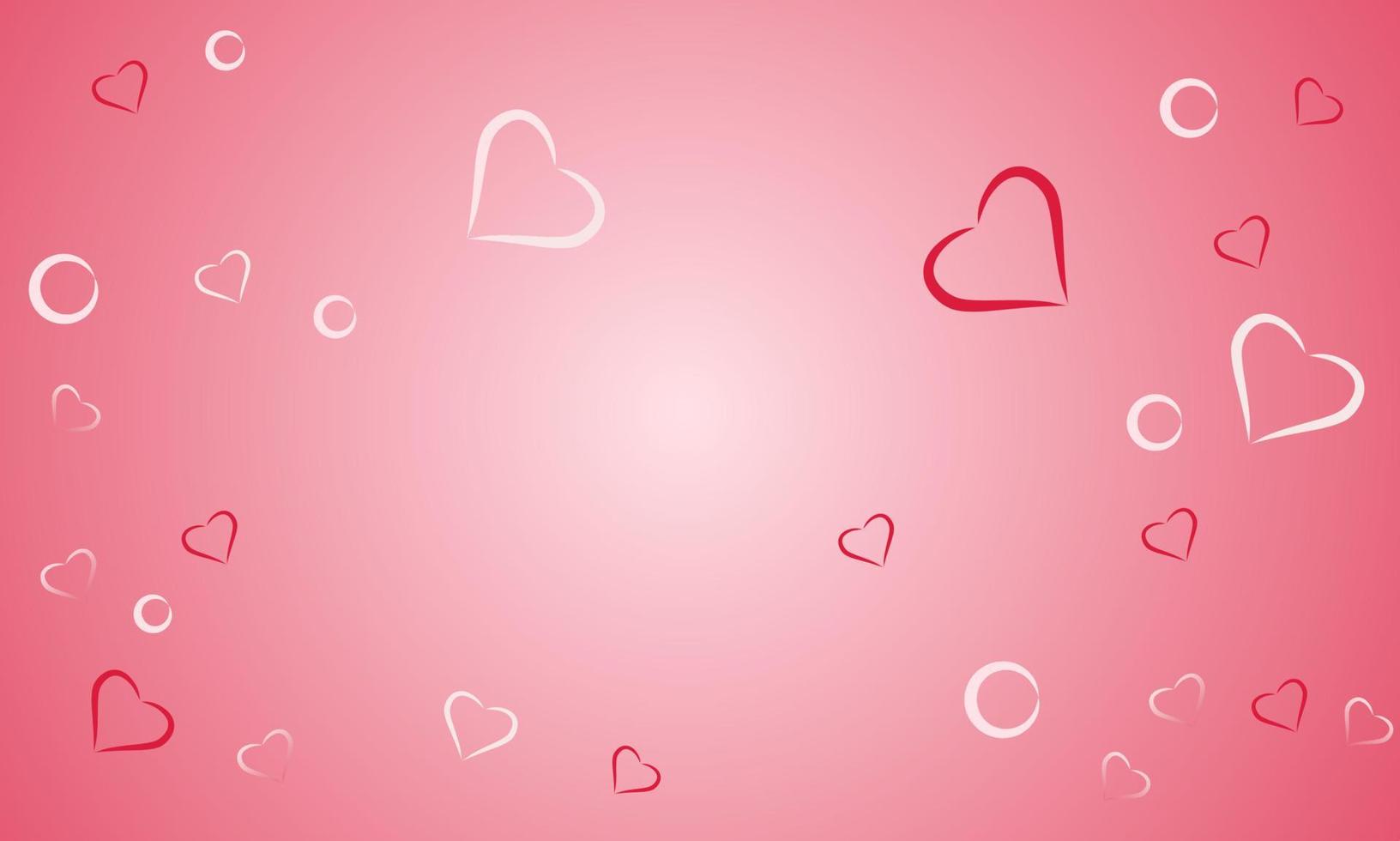 Valentine's Day background.happy valentine's day background design with romantic heart shape elements.for Greeting cards, banners, posters etc vector