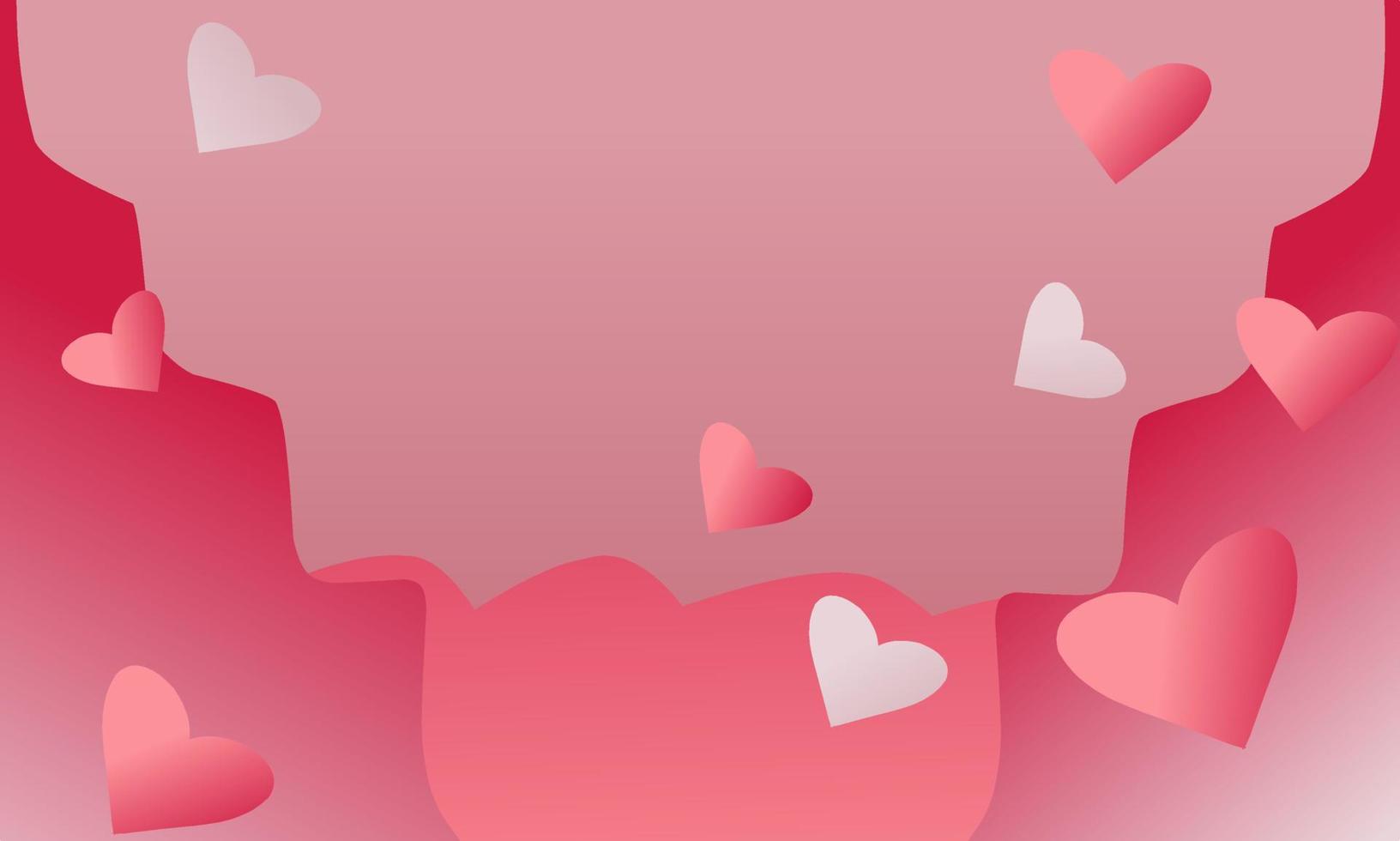 fondo del día de san valentín. feliz diseño de fondo del día de san valentín con elementos románticos en forma de corazón. para tarjetas de felicitación, pancartas, carteles, etc. vector