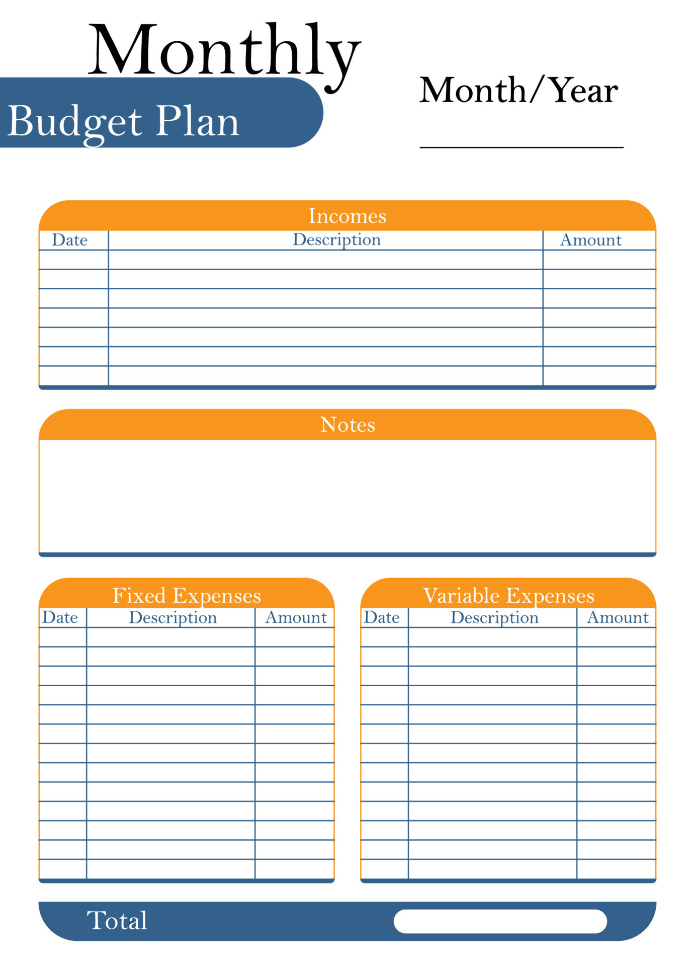 Professional monthly budget planner template 17112830 Vector Art at Professional monthly budget planner template 17112830 Vector Art at