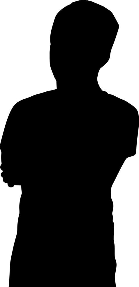 vector illustration of black shape man