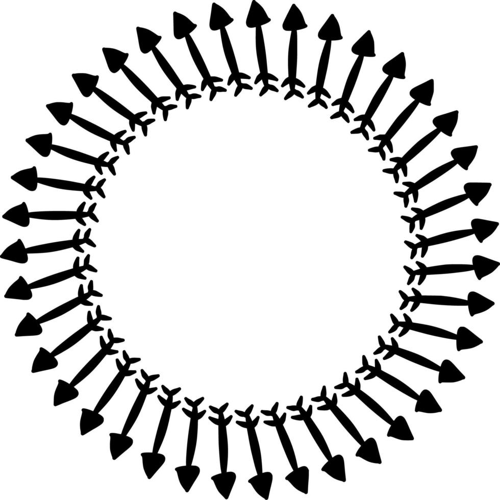 blanco y negro de forma de flecha vector