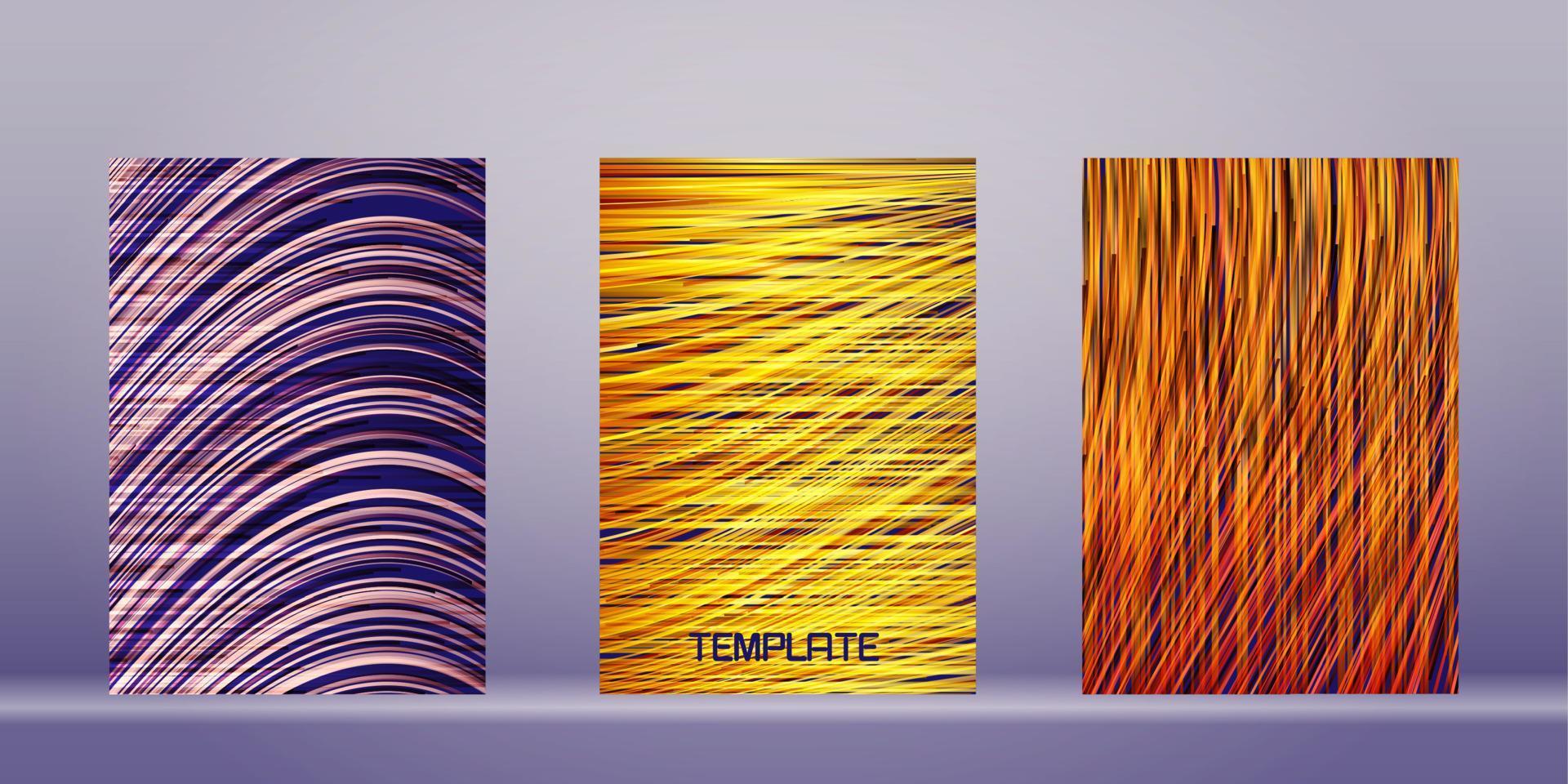 Luxury blue background, Abstract decoration, multicolors pattern, colorful gradients, Vector illustration. Orange, gold lines, waves. Cover template, geometric shapes, modern minimal banner copy space