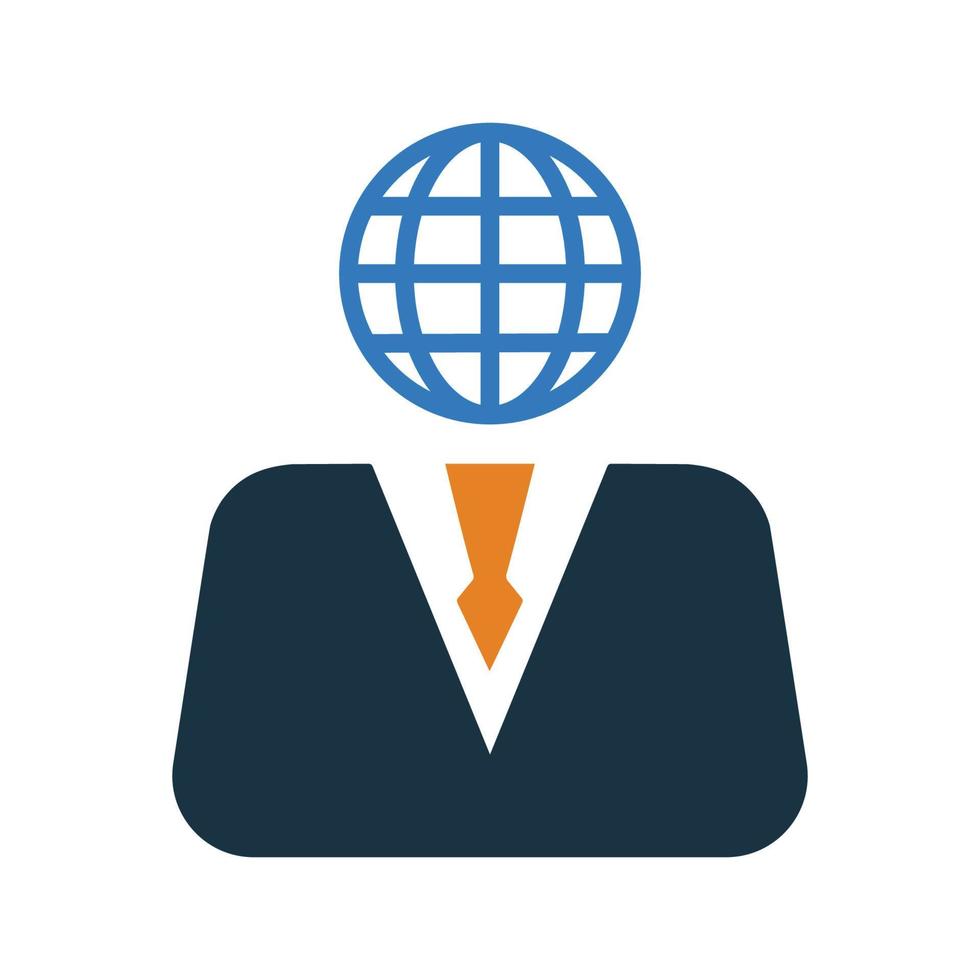 Business, global, specialist icon. vector