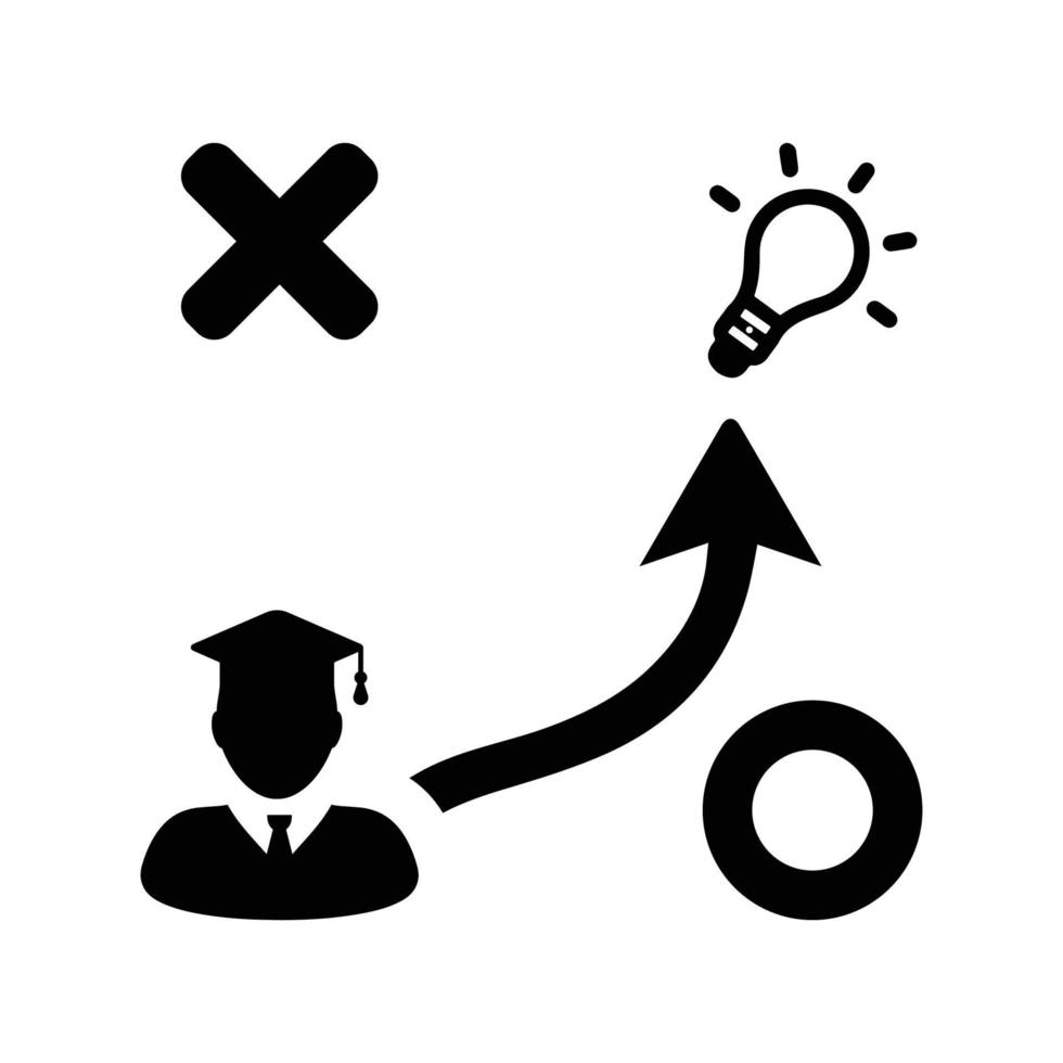 Solution, strategy icon. vector