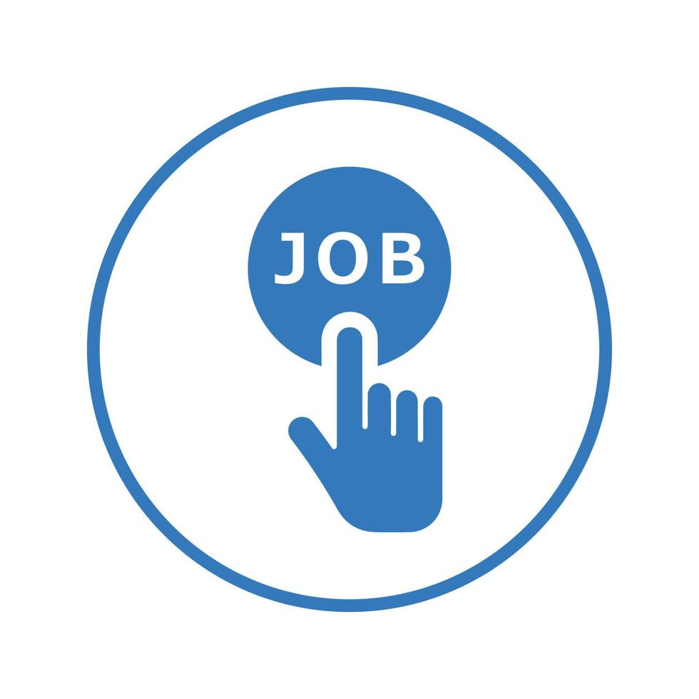 Click, hand, job icon. vector