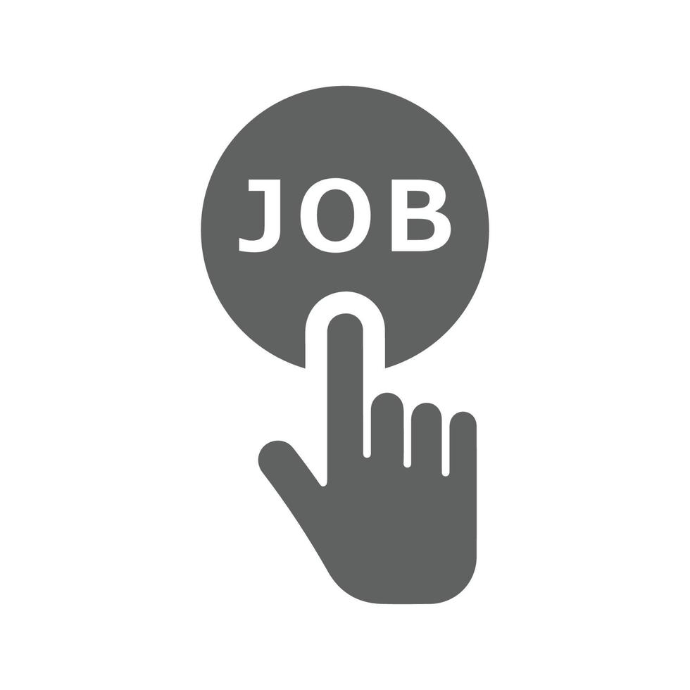 Click, hand, job icon. vector