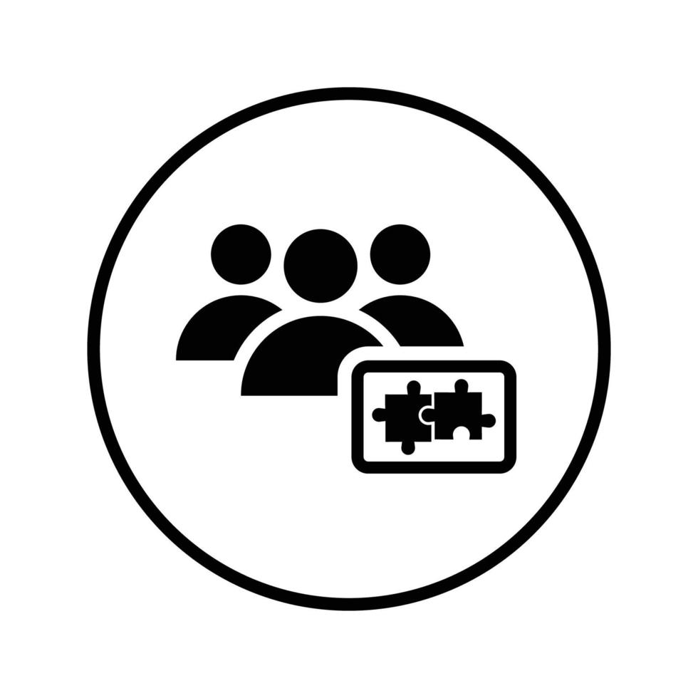 Puzzle, strategy, teamwork icon. vector