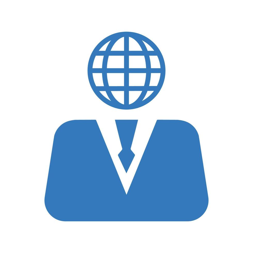 Business, global, specialist icon. vector