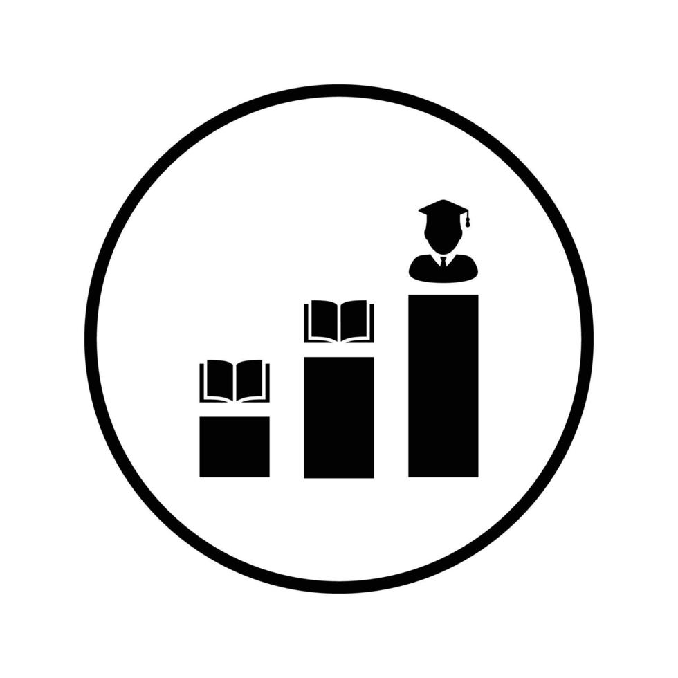 Career, education, growth icon. vector