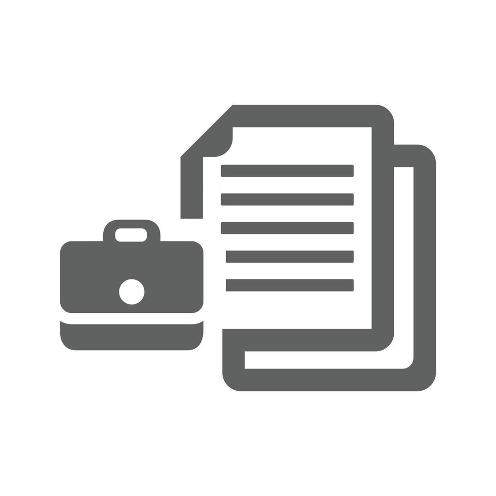 Case, document, office icon. vector