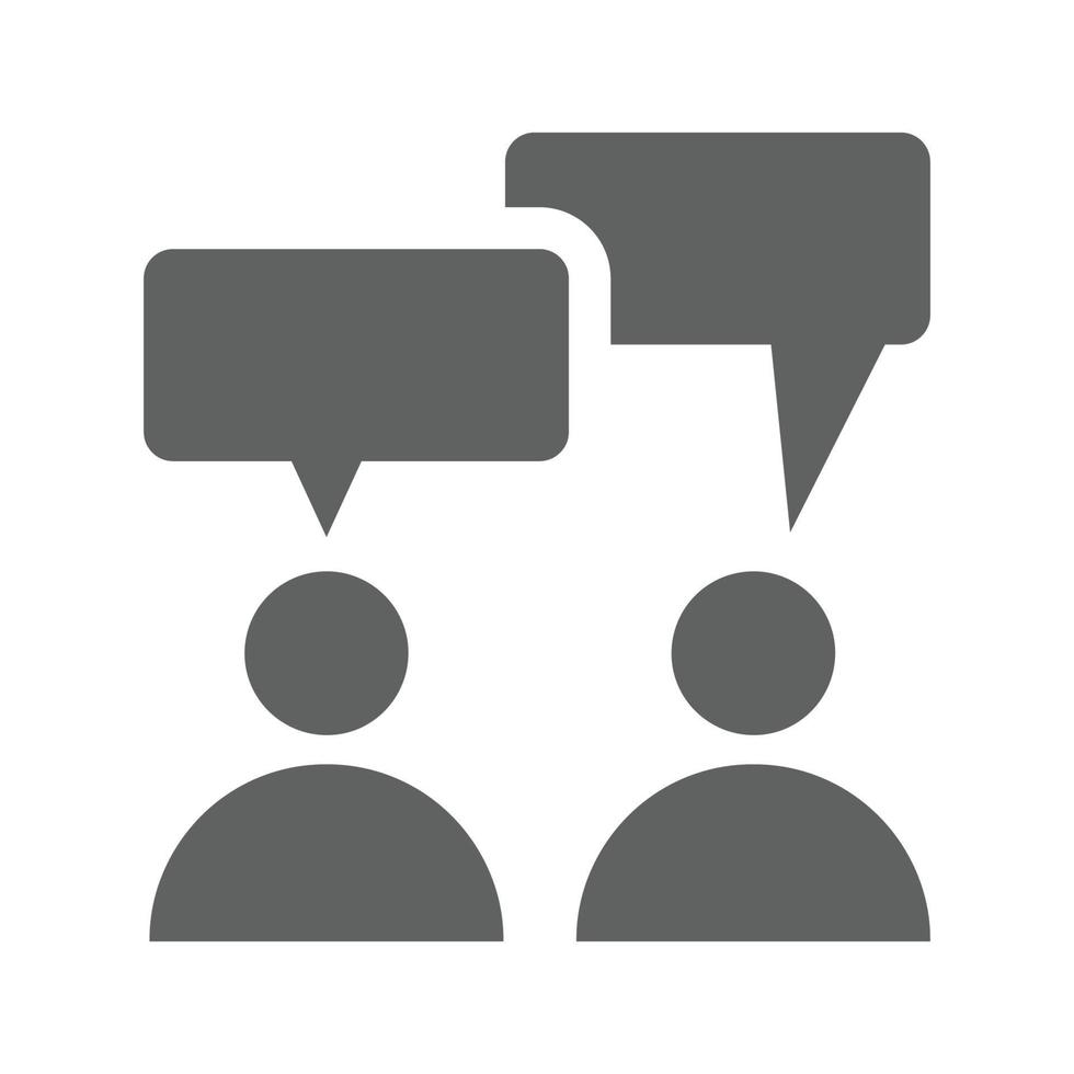 Dialogue, discuss, conversation icon. vector