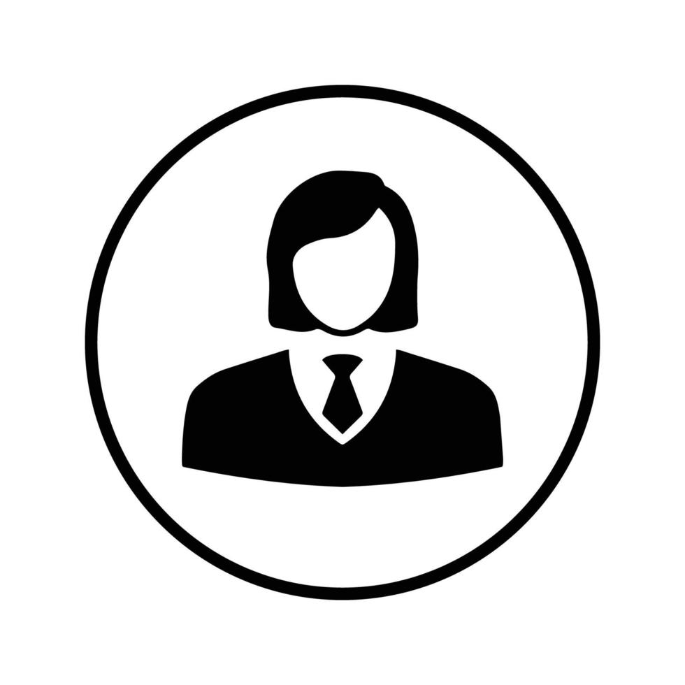 Employee, female, worker icon. vector