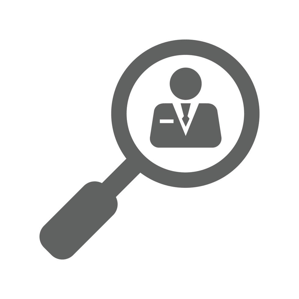 Employee, search, target icon. vector