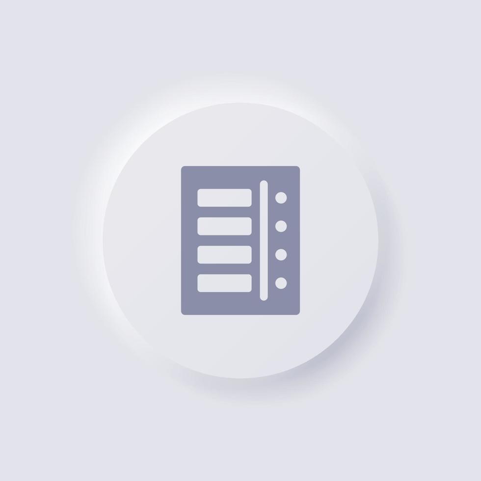 Server icon, White Neumorphism soft UI Design for Web design, Application UI and more, Button, Vector. vector