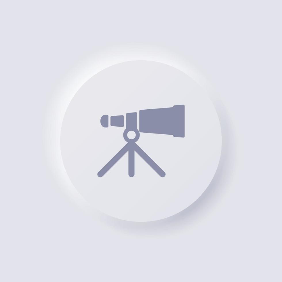 Binoculars icon, White Neumorphism soft UI Design for Web design, Application UI and more, Button, Vector. vector