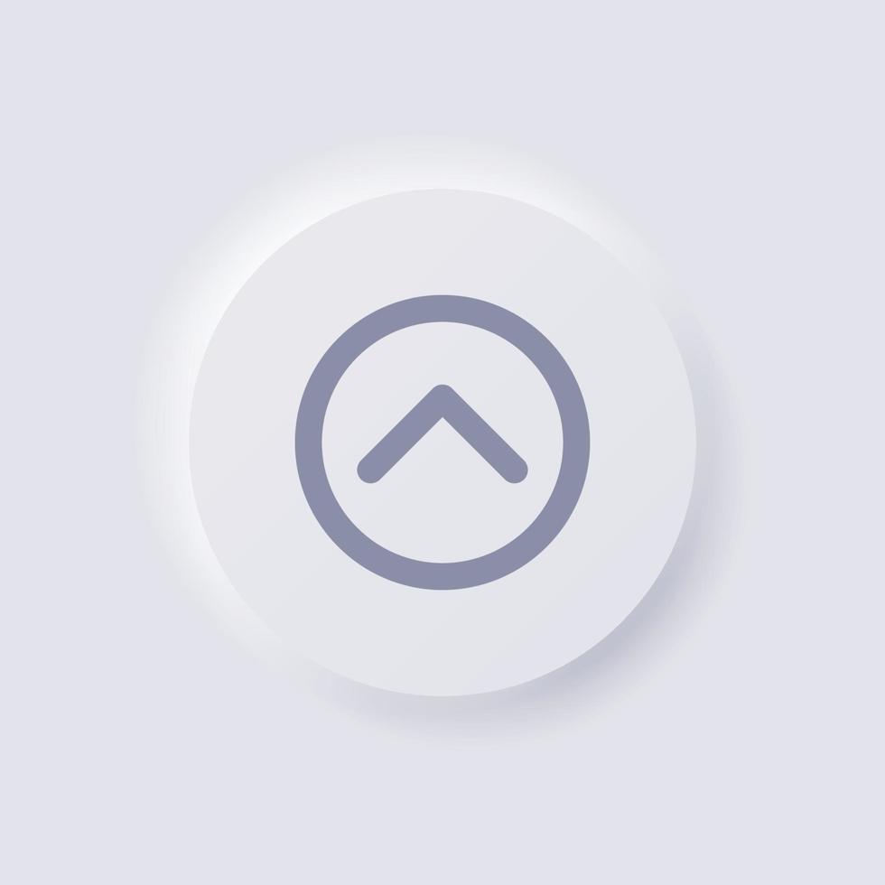 Shorten arrow button icon, White Neumorphism soft UI Design for Web design, Application UI and more, Button, Vector. vector