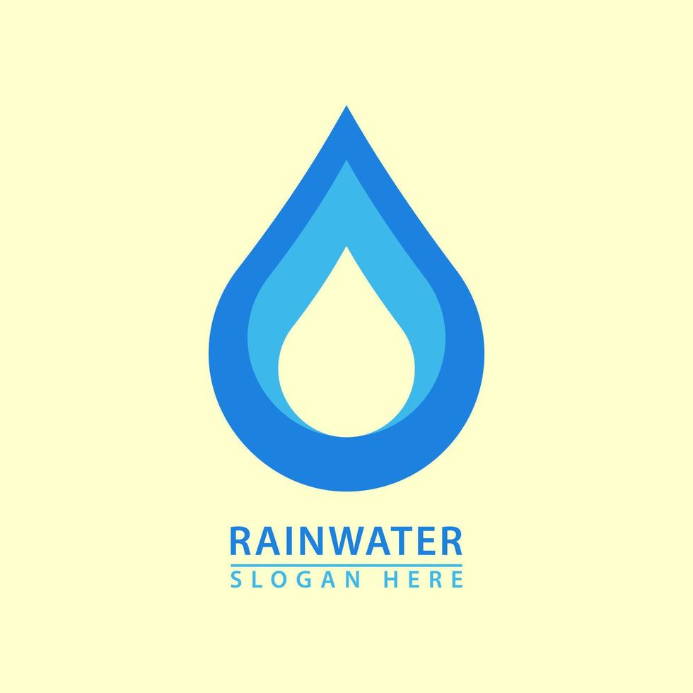 raindrops simple elegant logo icon vector