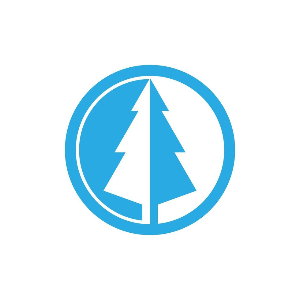 spruce tree mountain climbing adventure logo icon vector