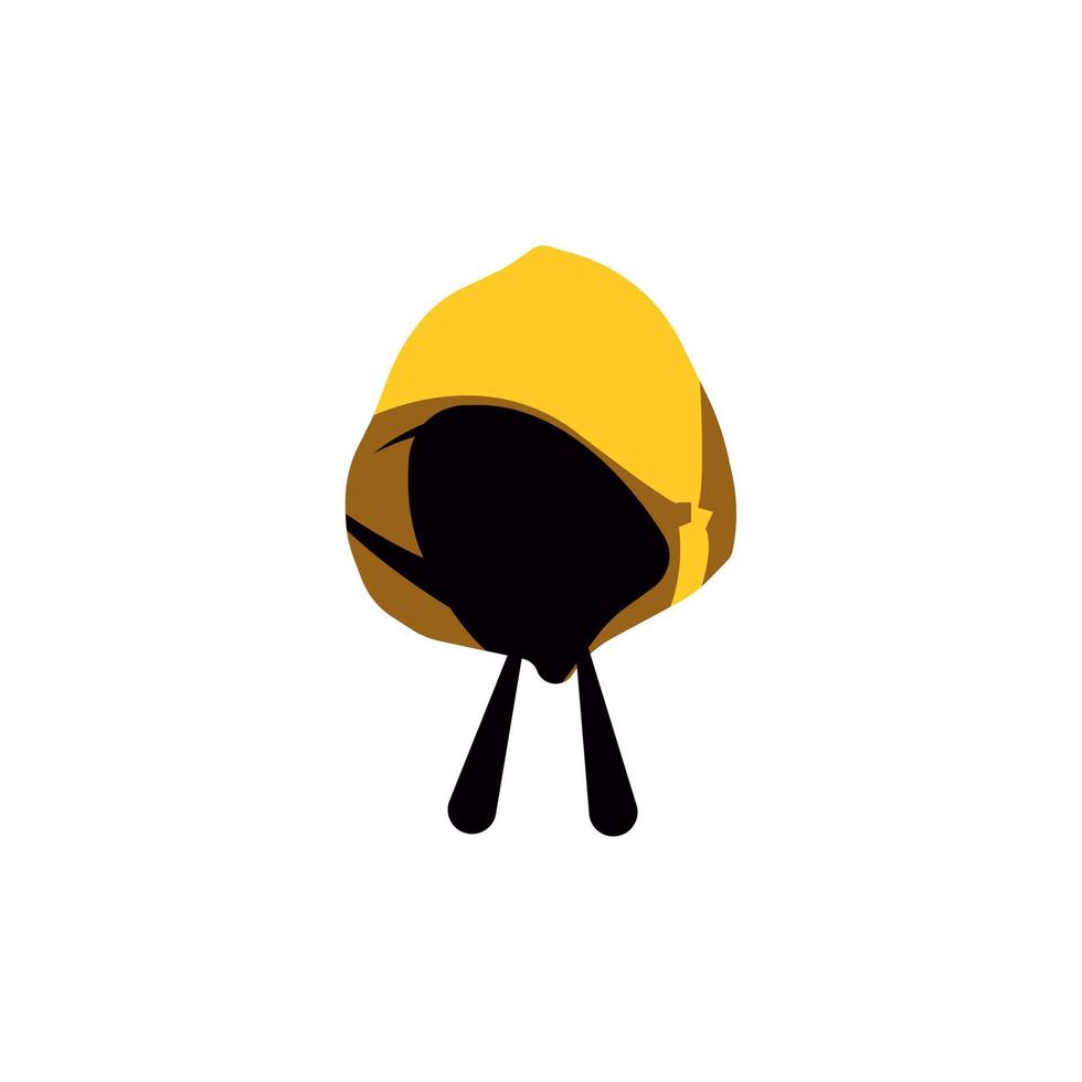 yellow jacket hood logo icon vector
