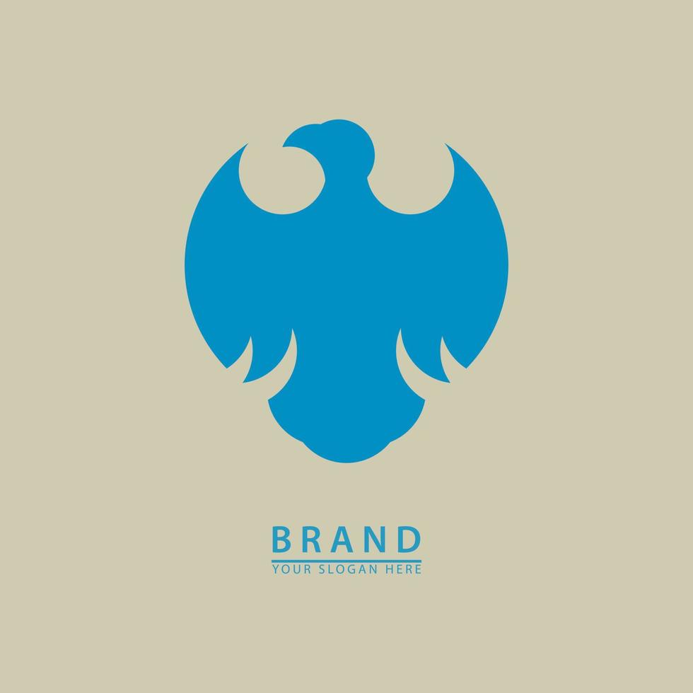 simple blue bird vector for logo icon