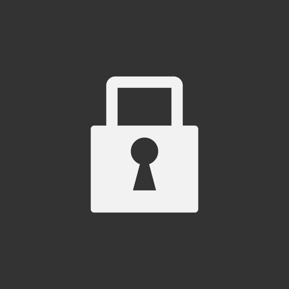 simple padlock logo icon vector