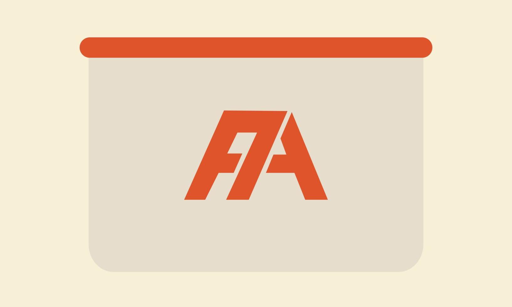 letras del alfabeto iniciales monograma logo fa, af, f y a vector