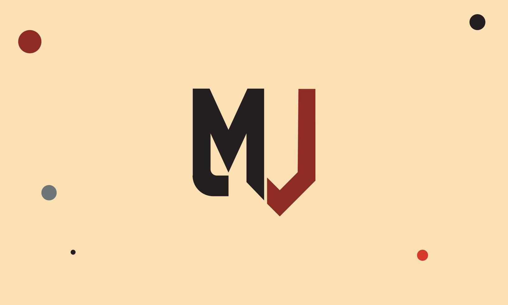 Alphabet letters Initials Monogram logo MJ, JM, M and J vector