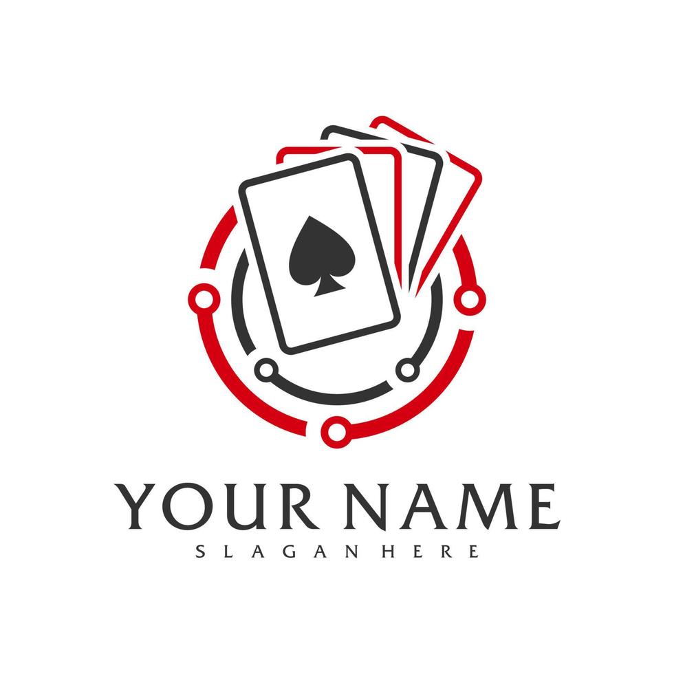 Tech Poker logo vector template, Creative Poker logo design concepts