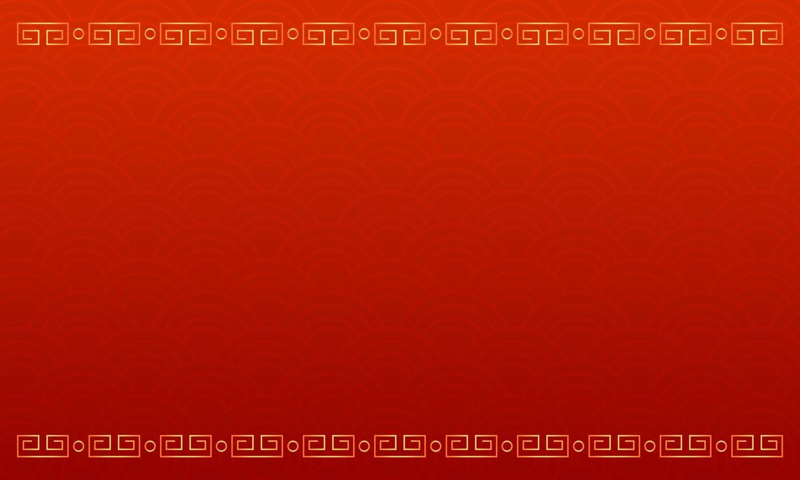 ilustraciones de plantilla de fondo de año nuevo chino con fondo rojo y patrón chino vector
