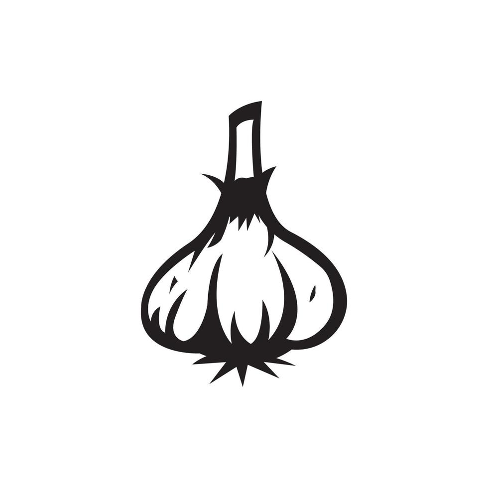 Garlic icon logo,illustration design vector