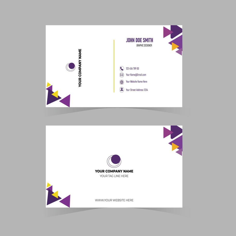 diseño de tarjeta de visita simple vector