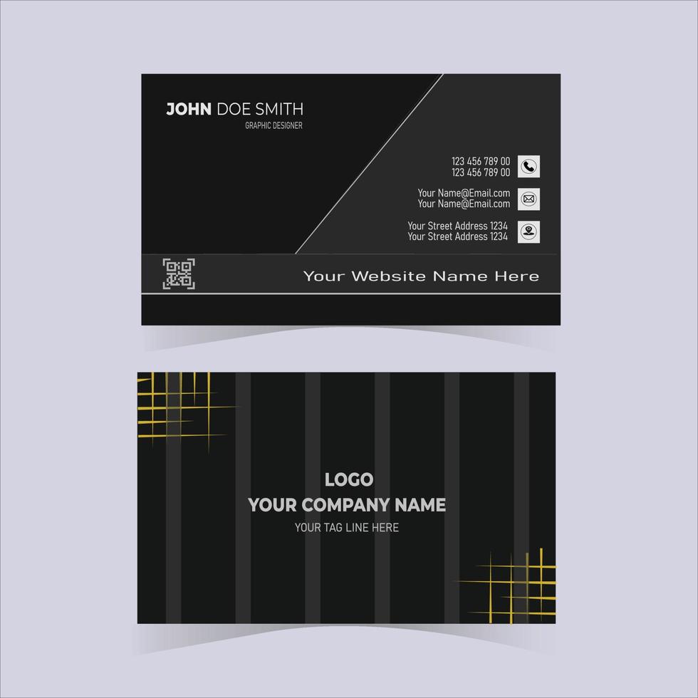 Vector modern clean business card template. Flat design Individual.Business Card