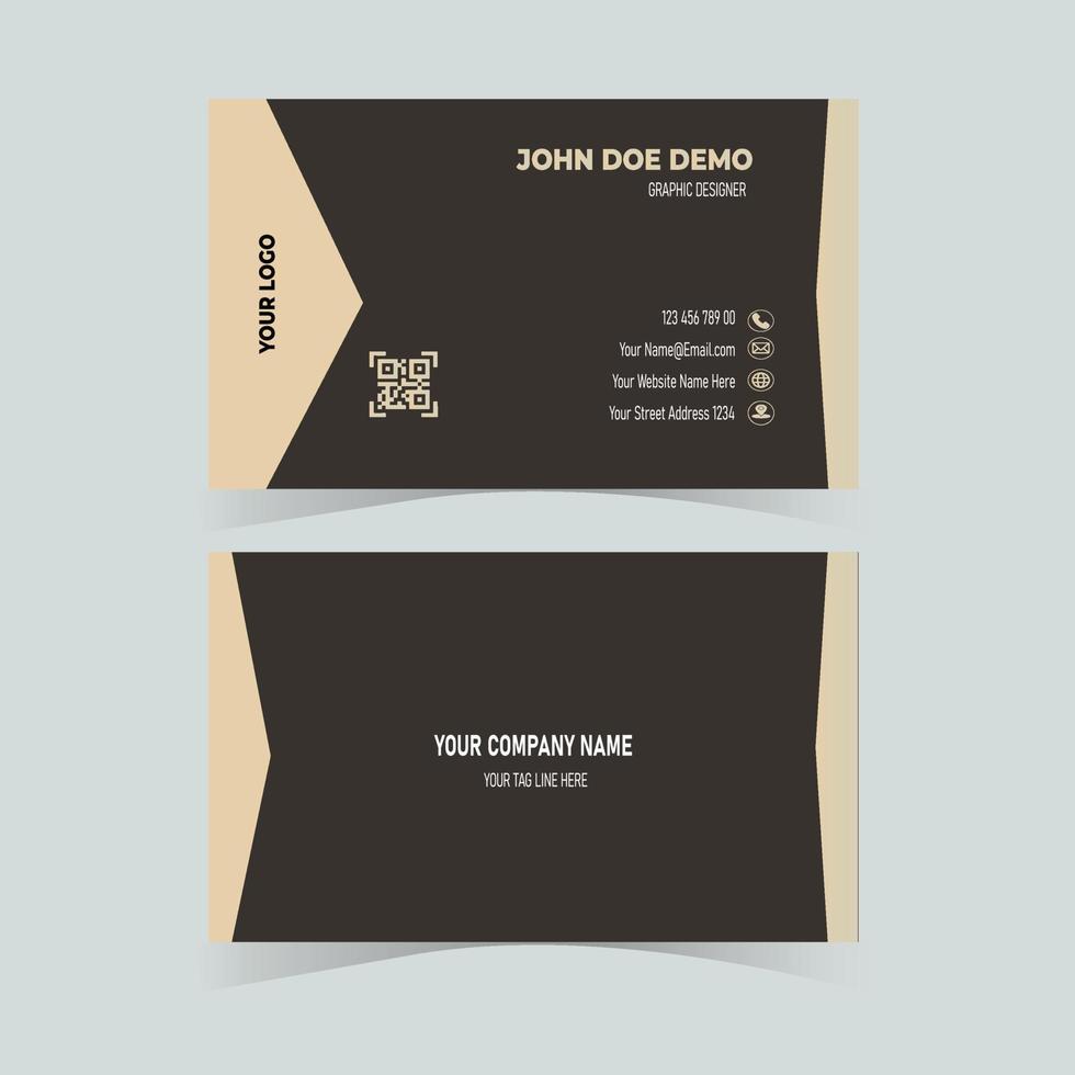 Vector modern clean business card template. Flat design Individual.Business Card