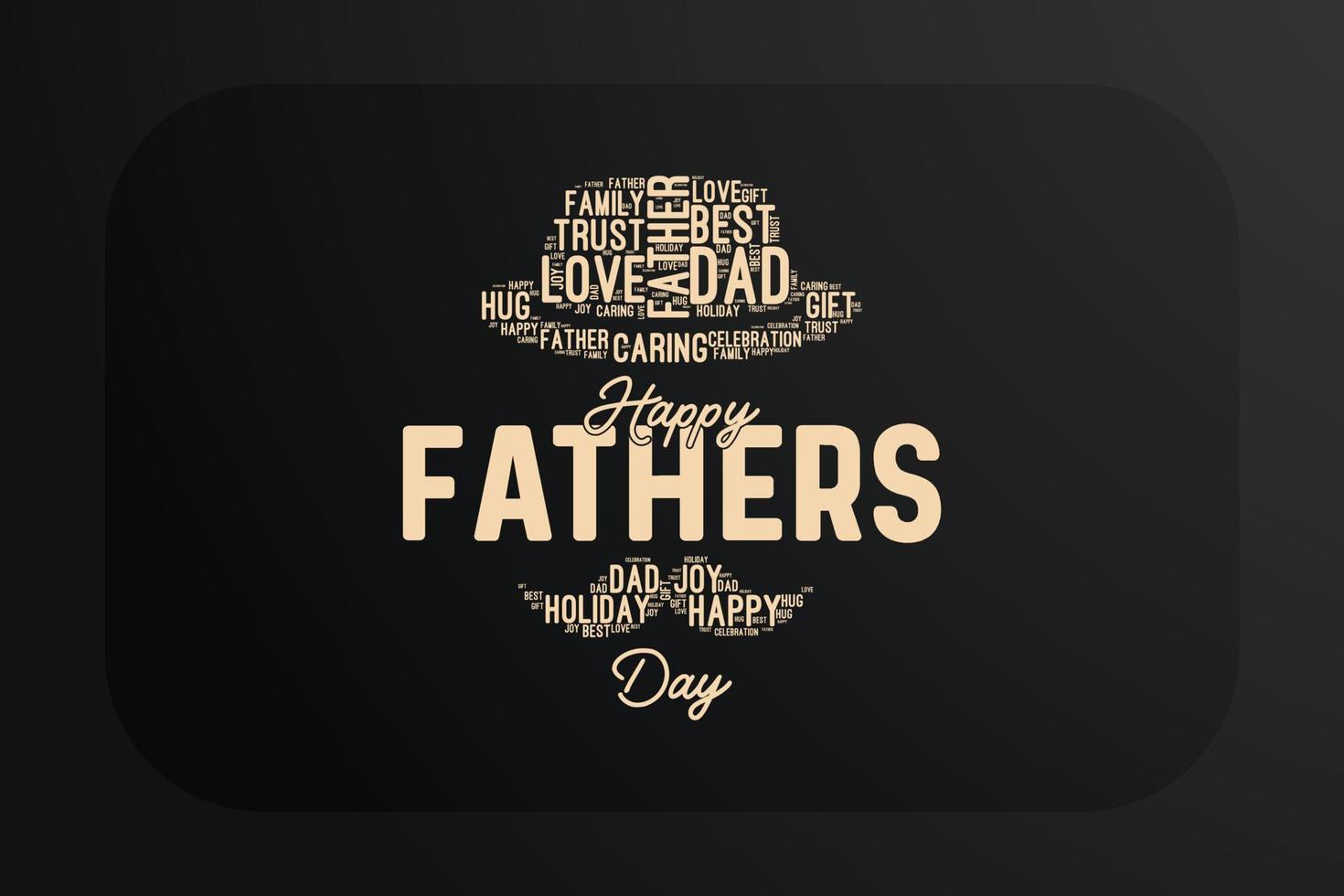 Happy fathers day text cloud t-shirt design vector