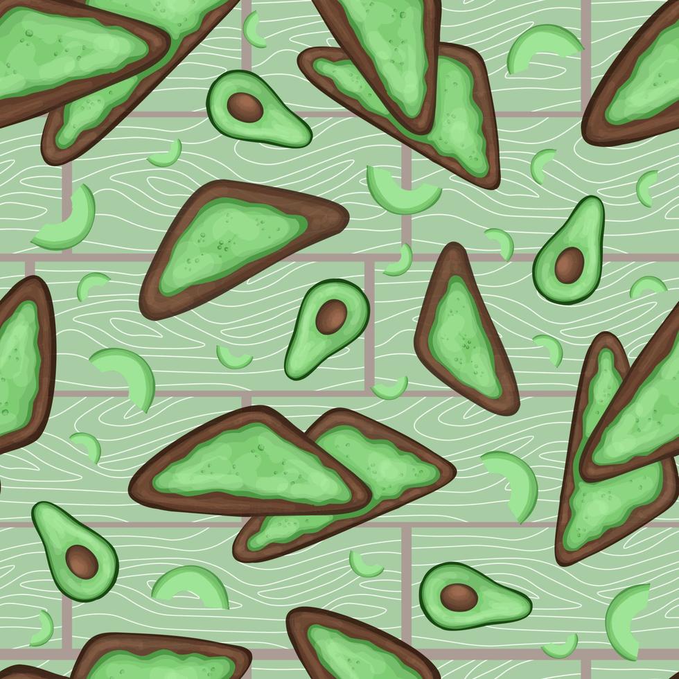 Mexico pattern. Avocado sandwiches. Mexican cuisine pattern. vector