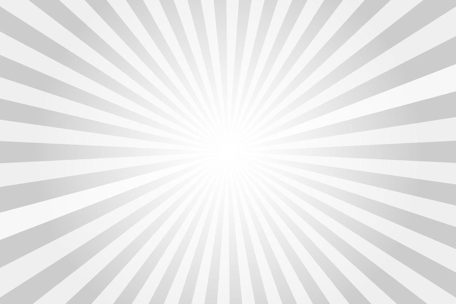 Sun rays background. White and grey radial abstract comic pattern. Vector explosion abstract lines backdrop