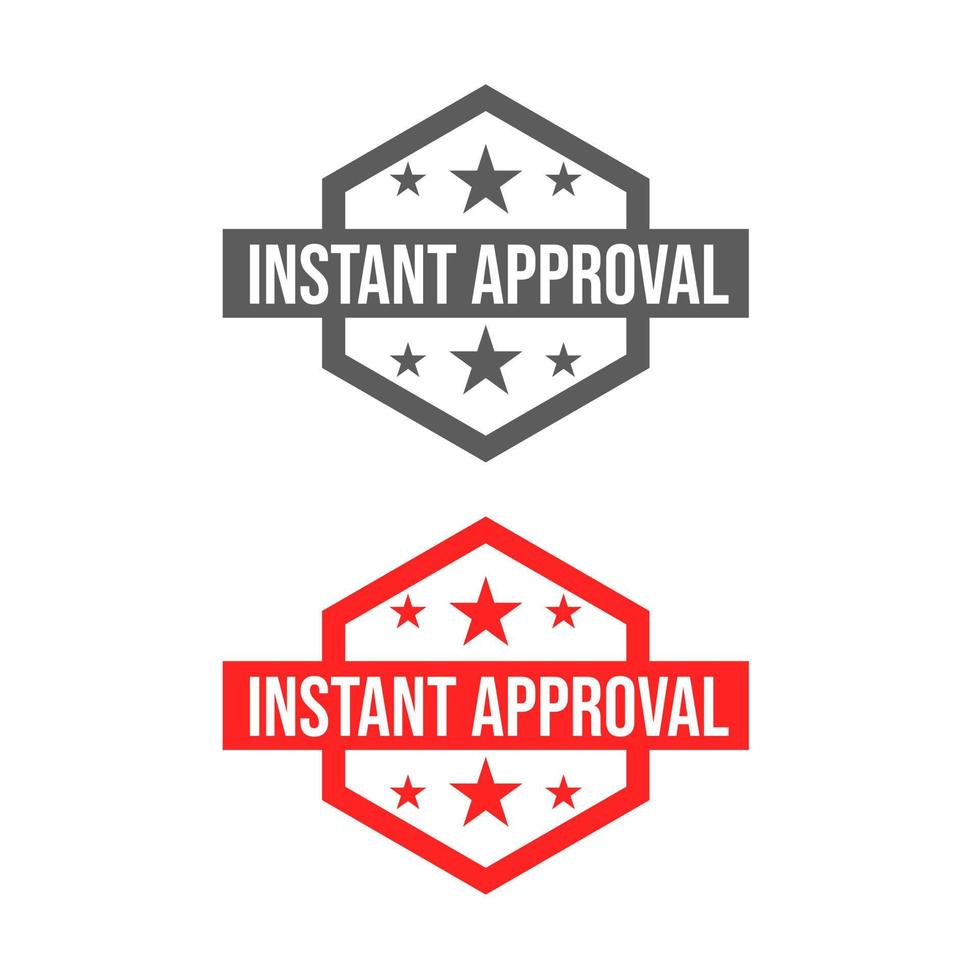 Instant approval icon label design vector