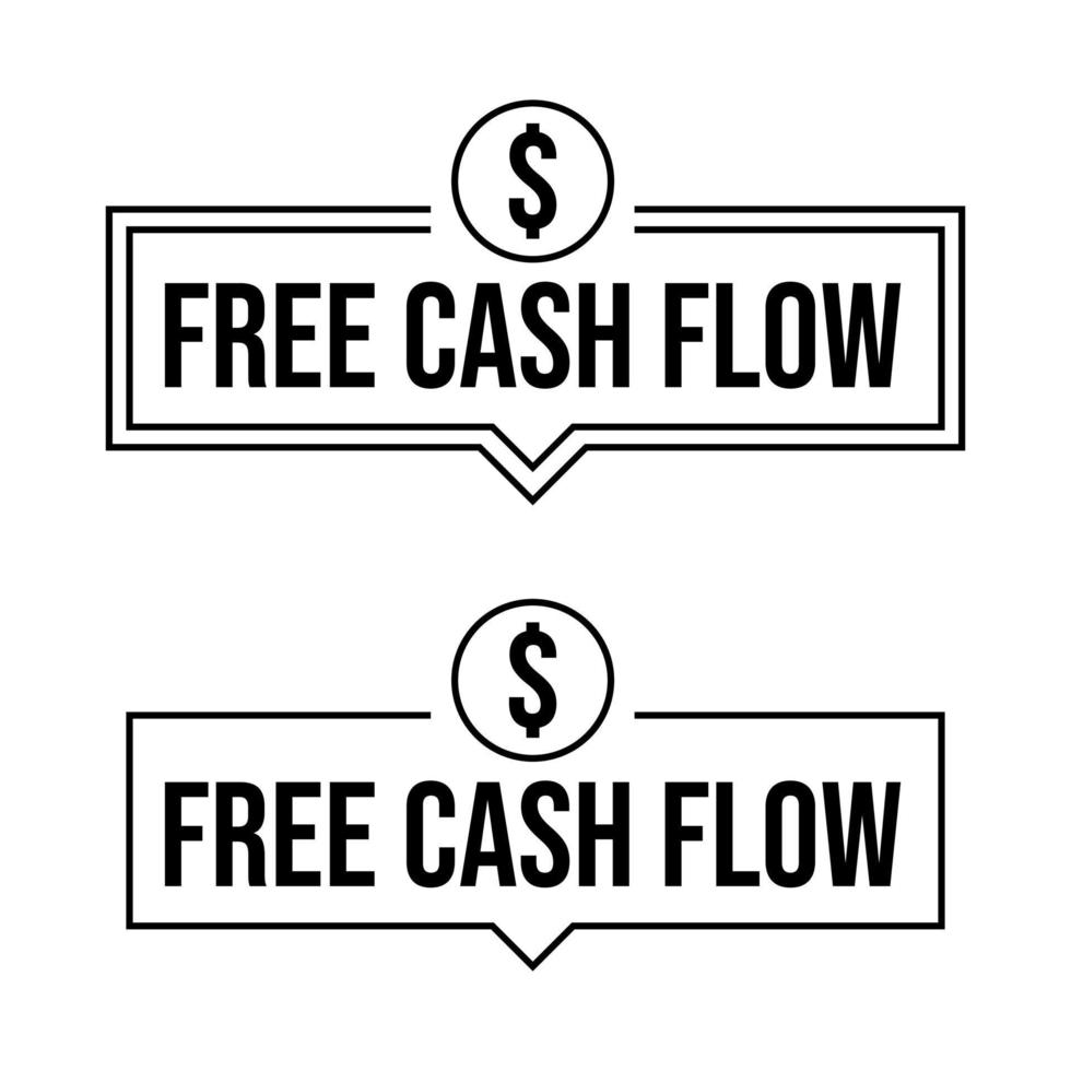 Free cash flow finance statement company icon label outline design vector