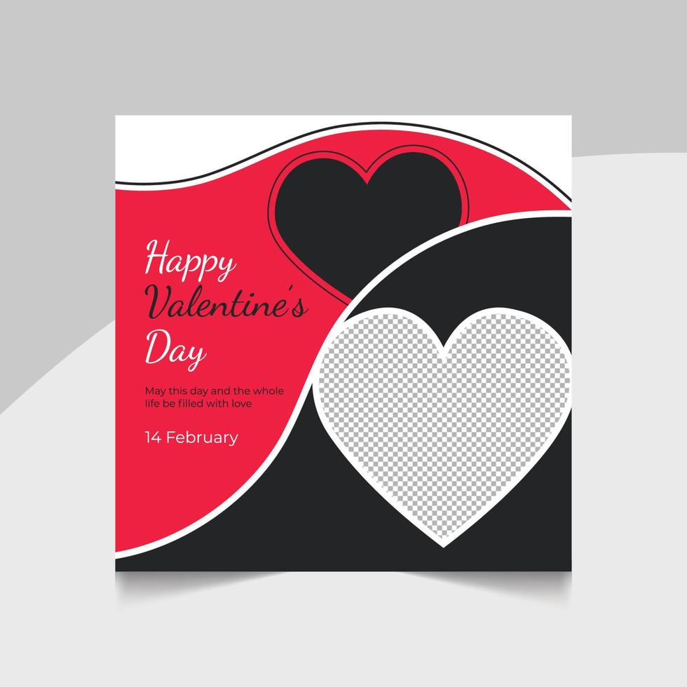 Special valentine day creative social media post web banner template vector