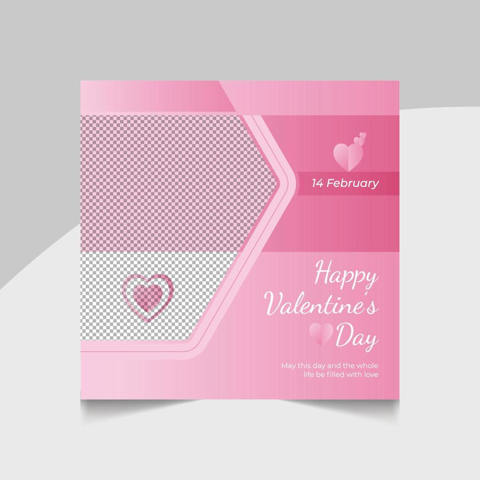 Special valentine day creative social media post web banner template vector